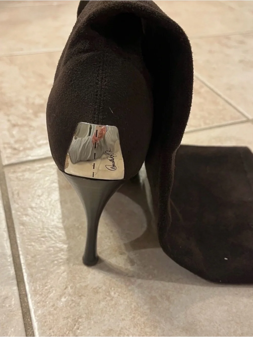 Donald Pliner Chocolate Brown Suede Knee-High Stiletto Boots